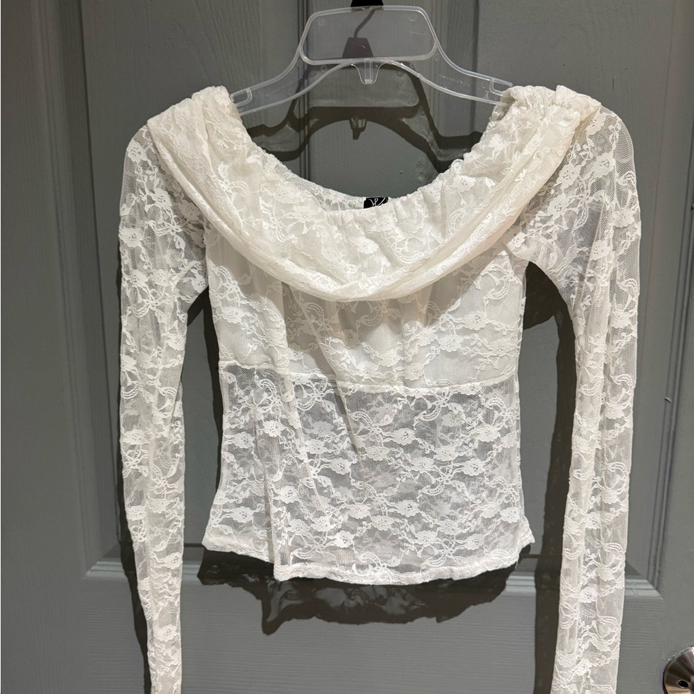 Windsor Cream Lace Off-Shoulder Blouse